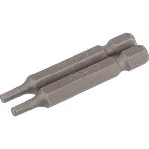 Image of Draper Hex Screwdriver Bit Hex 5mm 25mm Pack of 2