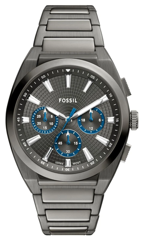 Image of Fossil FS6107 Mens Everett Chronograph (44mm) Textured Grey Watch