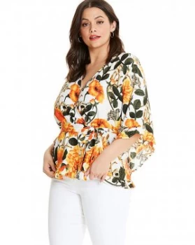 Image of AX Paris Frill Detail Wrap Blouse