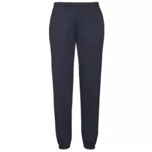 Image of Fruit Of The Loom Mens Elasticated Cuff Jog Pants / Jogging Bottoms (M) (Deep Navy)