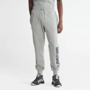 Image of Timberland Logo Sweatpants For Men In Grey, Size S