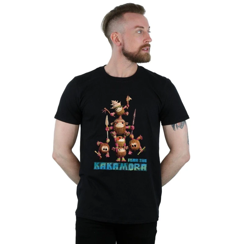 Image of Disney Men Moana Fear The Kakamora T-Shirt in Black Size: Small Black S Male 5057955992039
