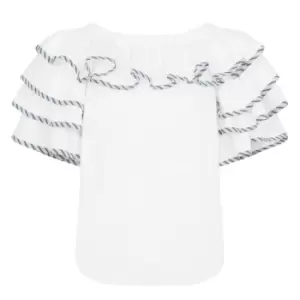 Image of Ted Baker Soffea Ruffle Top - White