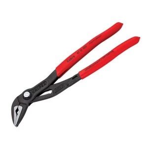 Image of Knipex Cobra ES Extra Slim Water Pump Pliers PVC Grip 250mm - 34mm Capacity