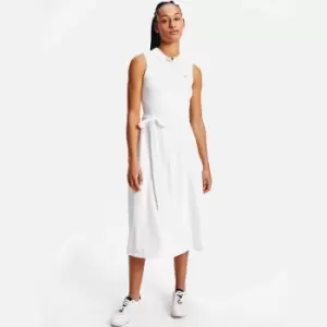 Image of Tommy Hilfiger Womens Flare Midi Polo Dress - White - M