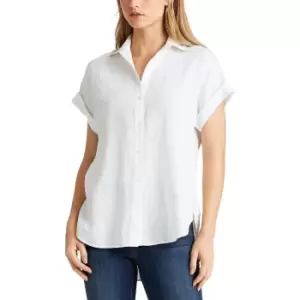 Image of Linen Short-Sleeved Shirt