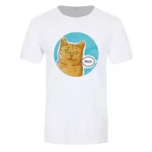 Image of Cute But Abusive Mens Prick T-Shirt (S) (White/Mint/Brown)