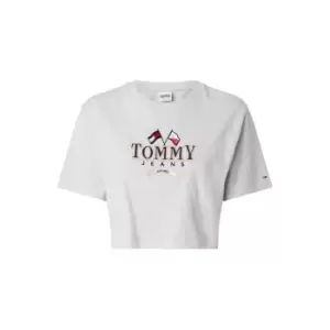 Image of Tommy Jeans Tjw Super Crop Mdrn Prp 1 Ss - Grey