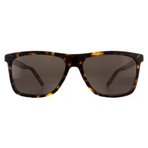 Image of Rectangle Havana Crystal Brown Sunglasses