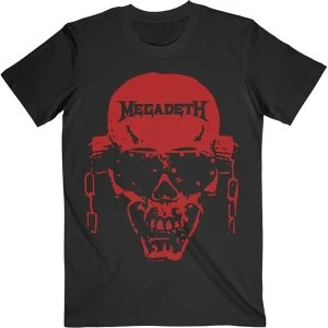 Image of Megadeth - Vic Hi-Contrast Red Unisex Medium T-Shirt - Black