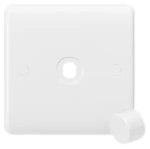 Image of KnightsBridge Curved Edge 1G Dimmer Plate with Matching Dimmer Cap