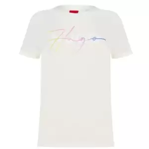 Image of Hugo Double Logo T-Shirt - White