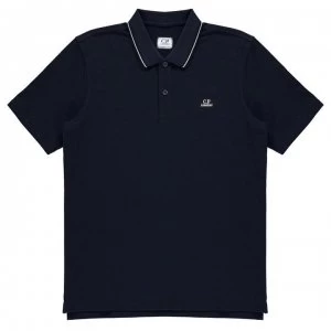 Image of CP COMPANY Junior Boys Logo Polo Shirt - TotalEclpse 888