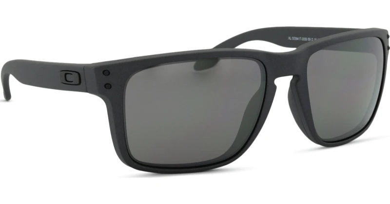 Image of Oakley Oakley Men Square Steel Prizm Black Polarised Holbrook XL in Grey Grey One Size Male 888392575289