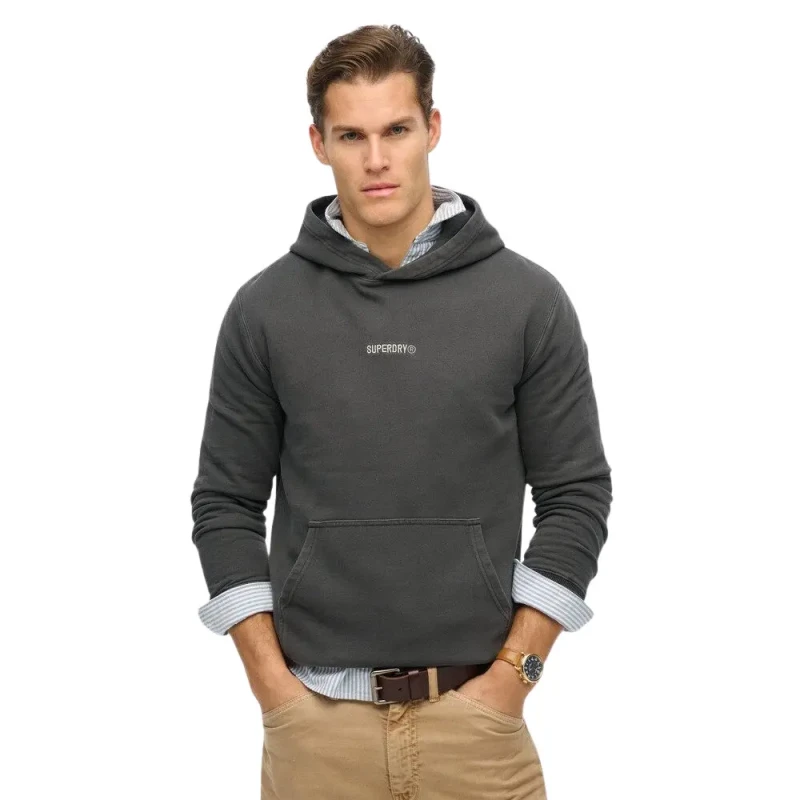Image of Superdry Hooded sweatshirt with micro logo Superdry Noir Male 2XL