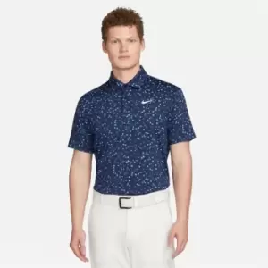 Image of Nike Dri-FIT Tour Mens Floral Golf Polo - Blue
