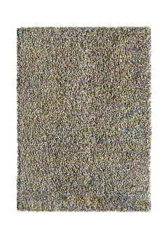Image of Origins Rocks Shaggy Wool Rug - Size: 120x170cm - Yellow