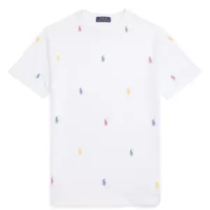 Image of Polo Ralph Lauren Junior All-Over Print T-Shirt - White
