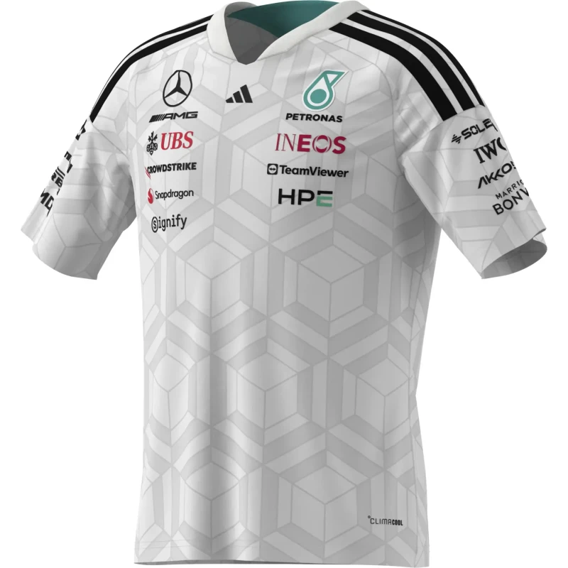 Image of Adidas Mercedes AMG kids jersey Petronas Formula One Team Driver Blanc Unisex 11/12 ans KF0164