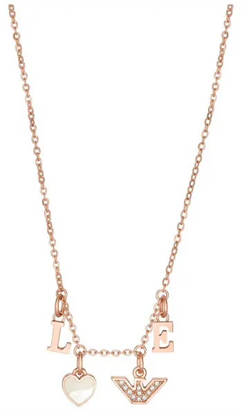 Image of Emporio Armani EGS2955221 Womens Rose Gold-Tone Mother-of- Jewellery