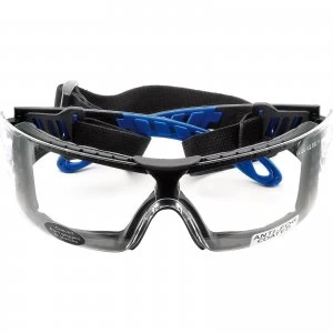 Image of Draper Anti Fog Wraparound Safety Glasses Black Clear