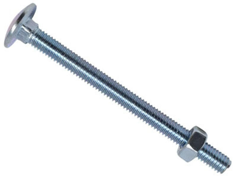Image of Metalmate Memcsx0675 Cup Square Hex Bolt & Nut Zp M6 X 75mm Box 25 Memcsx0675