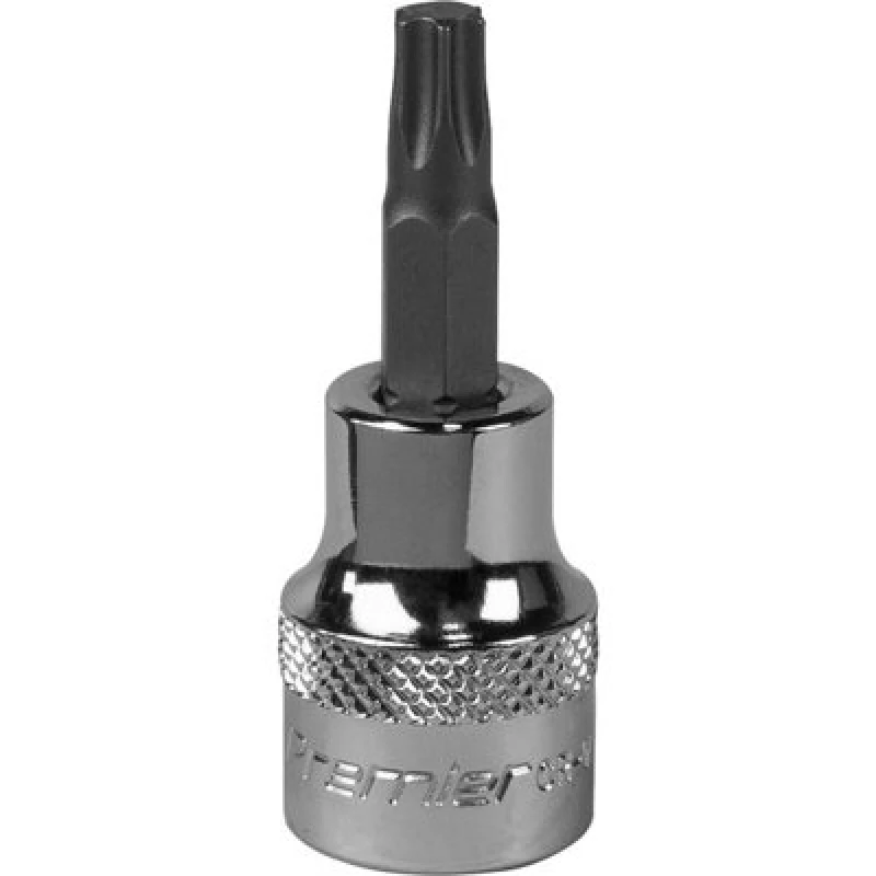 Image of Loops T25 TRX Star Socket Bit - 3/8" Square Drive - PREMIUM S2 Steel Head Knurled Grip Metallics