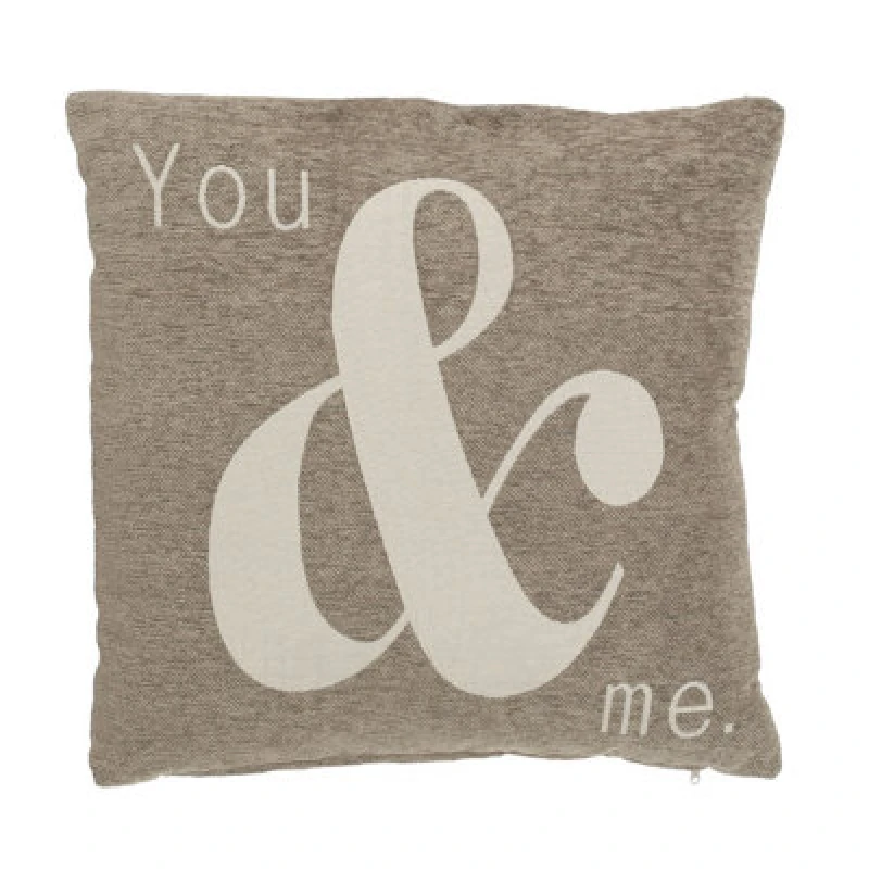 Image of Premier Housewares You & Me Words Cushion Natural