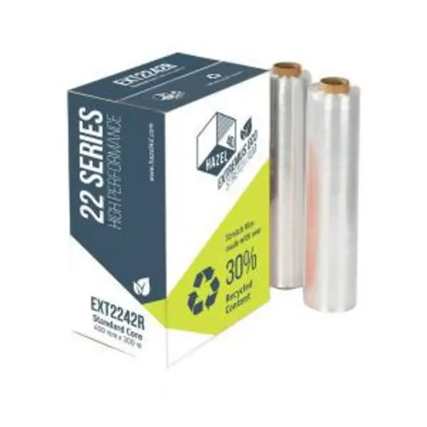 Image of Hazel4D Extremus 22 Heavy Duty Pallet Wrap with 30% Recycled Content 400mm x 300m Clear (Roll) - EXT2242R EXT2242R