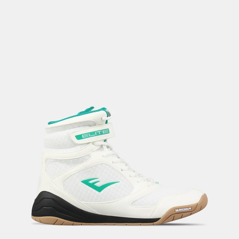 Image of Everlast Pro Elite Boxing Boots Mens White/Green male 7 (41)