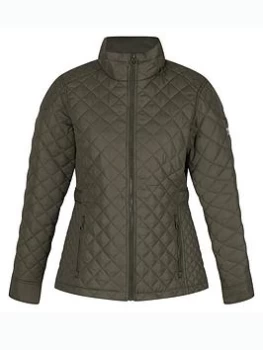 Image of Regatta Charleigh Quilted Jacket - Khaki, Size 10, Women