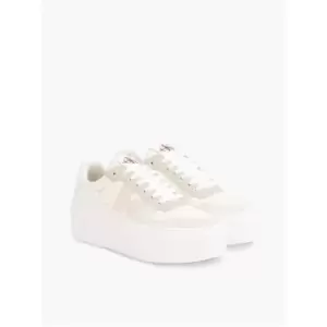 Image of Calvin Klein Jeans Cupsole Flatform Mix Lth Wn - White
