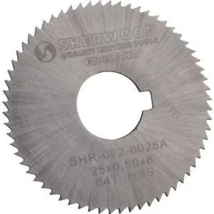 Image of 25X0.50X8MM HSS Slitting Saw 64T