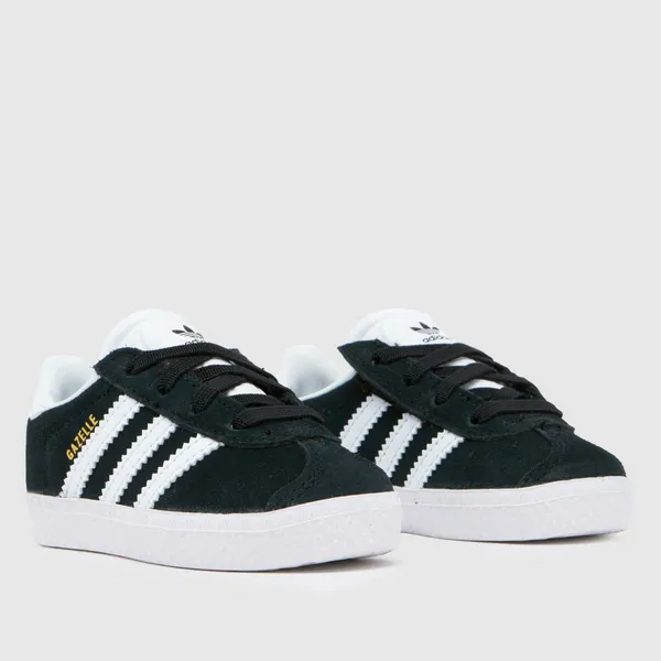 Image of adidas Black & white gazelle Toddler trainers Black / white UK 9