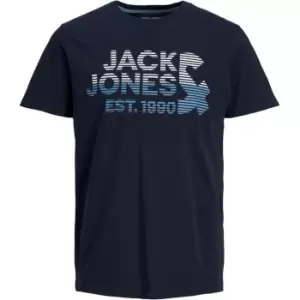 Image of Jack and Jones Logo T-Shirt - Blue
