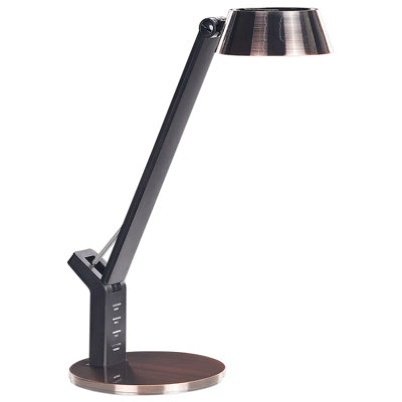 Image of Beliani LED Desk Lamp Chamaeleon With Dimmer Metal Copper
