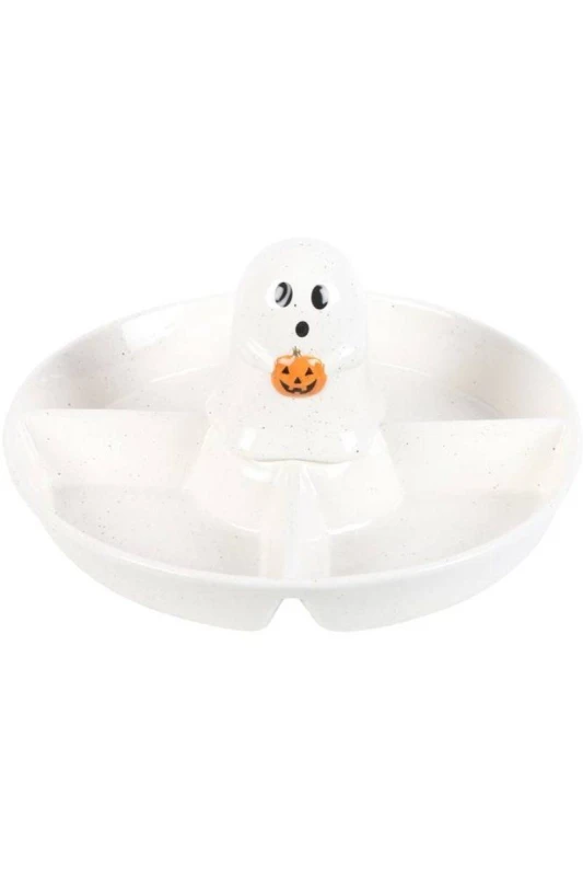 Image of KDMD Ghost Chip & Dip Snack Dish White