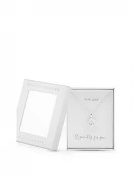 Image of Simply Silver Sterling Silver 925 Polished Bee Necklace - Gift Boxed