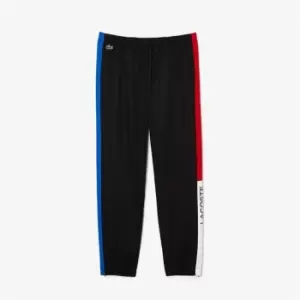 Image of Mens Lacoste SPORT Lightweight Colourblock Trackpants Size 3 - S Black / Blue / Red / White