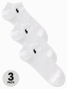 Image of Polo Ralph Lauren 3 Pack Small Logo Trainer Liner - White, Men