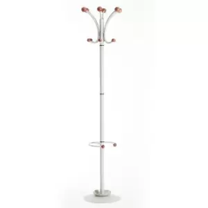 Image of Dams Coat & umbrella stand with 12 coat hooks and 4 umbrella hooks 1840mm high -