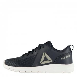 Image of Reebok ReeRush Junior Boys Trainers - Navy/Silver/Wht