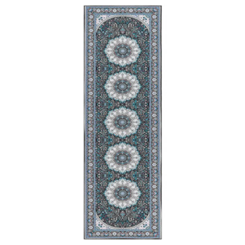 Image of Beliani Rug Gediz Blue 80 X 240 Cm