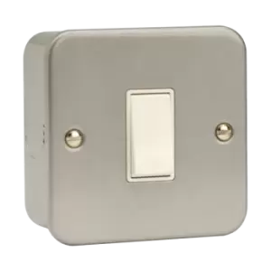 Image of Click Scolmore Essentials Metal Clad 1 Gang 2 Way 10A Switch - CL011