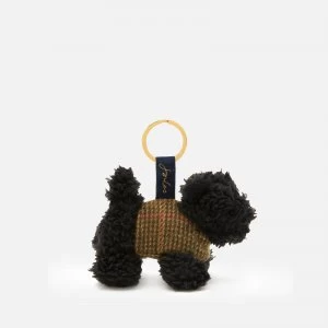Image of Joules Womens Tweedle Keyring - Black Scottie Dog