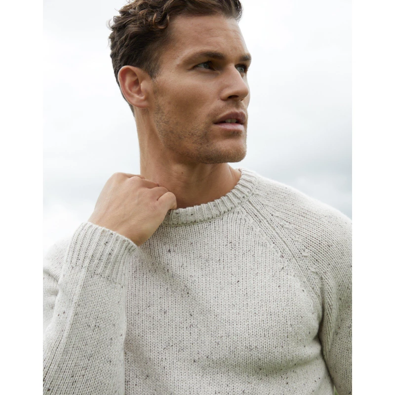 Image of Threadbare Knitted Raglan Sleeve Crew Neck Jumper - Beige Beige XL