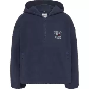 Image of Tommy Jeans Fleece Pullover Hoodie - Blue