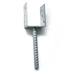 Image of Moderix - Zinc Plated u Type Post Fence Foot Anchors - Size 90 x 60 x 120 x 5mm - Pack of 10