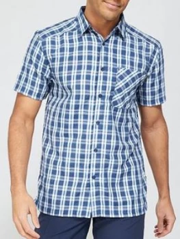 Image of Regatta Mindano Checked Shirt - Blue, Size S, Men