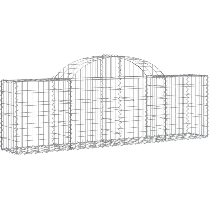 Image of VIDAXL Vidaxl - Arched Gabion Basket 200x30x60/80cm Galvanised Iron 8720845651466